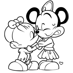 Mickey and Minnie Mouse Digital Coloring Product, a fun and educational coloring book for kids!
