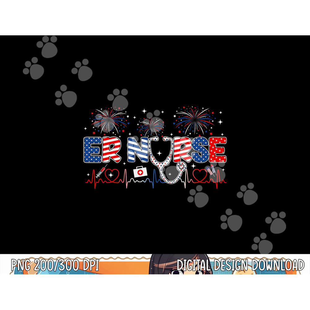 ER Nurse 4th of July American Flag Patriotic USA Stethoscope png, sublimation copy.jpg