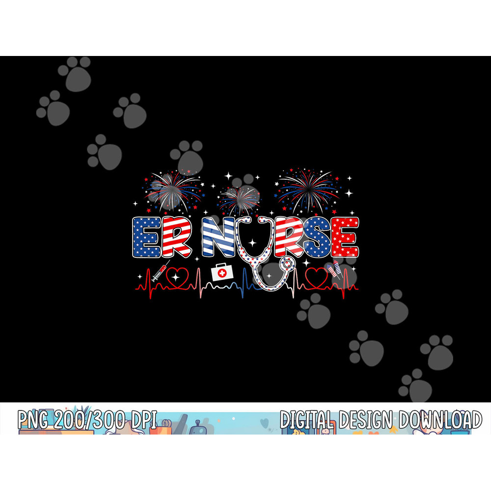 ER Nurse 4th of July American Flag Patriotic USA Stethoscope png, sublimation copy.jpg
