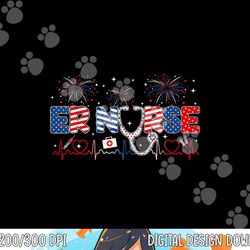 er nurse 4th of july american flag patriotic usa stethoscope png, sublimation copy