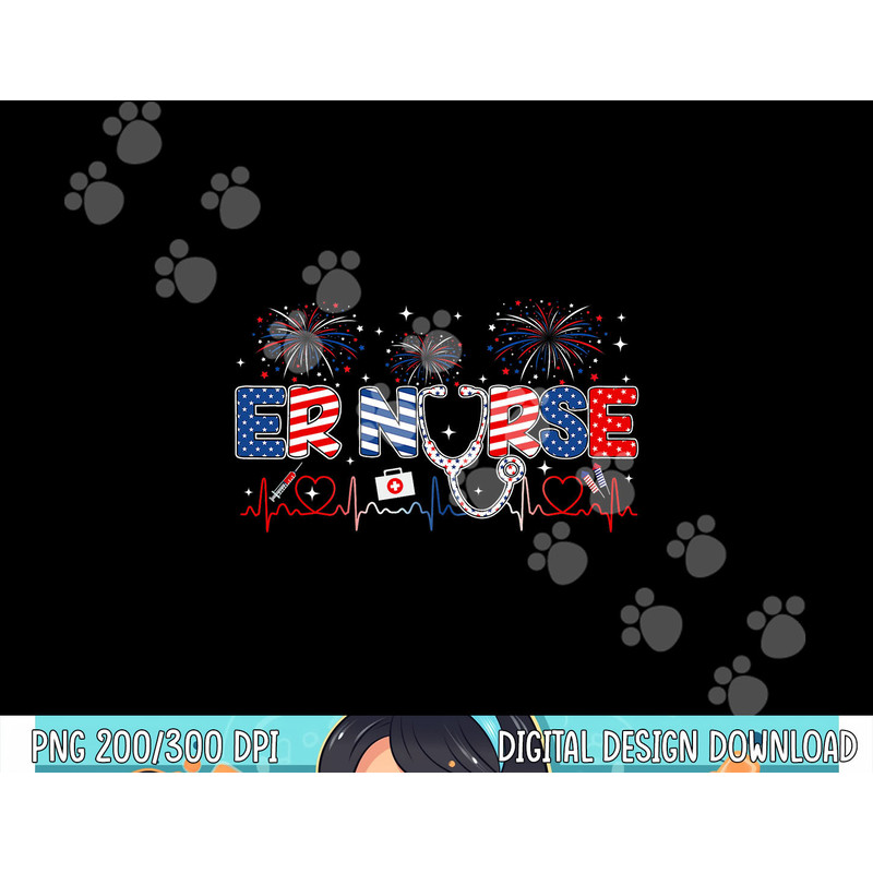 ER Nurse 4th of July American Flag Patriotic USA Stethoscope png, sublimation copy.jpg