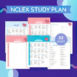 NCLEX Study Plan For Nursing Student - 22 Pages PDF
