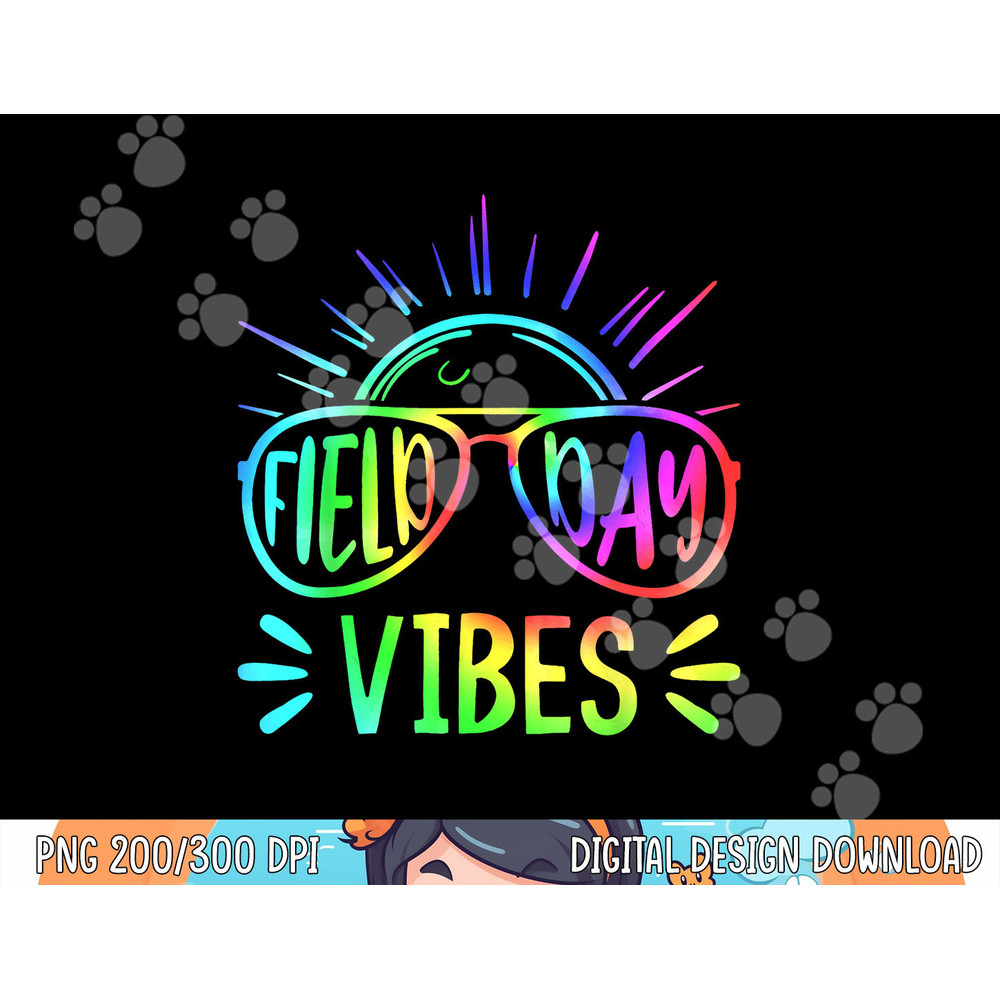 FIELD DAY VIBES 2023 Teacher Kids Groovy Tie Dye Hippie  png, sublimation copy.jpg