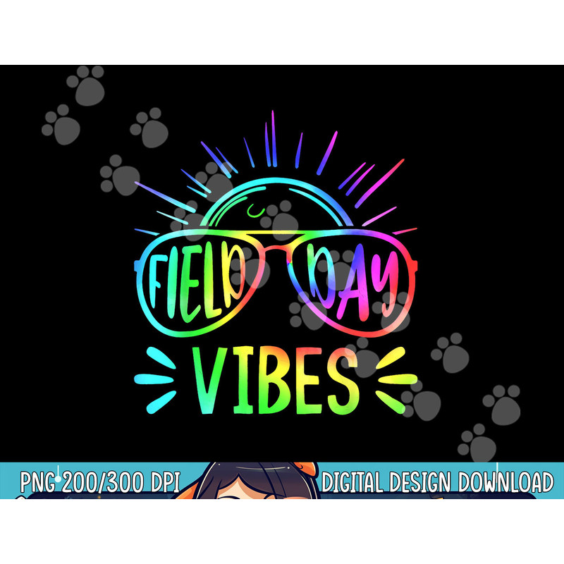 FIELD DAY VIBES 2023 Teacher Kids Groovy Tie Dye Hippie png, sublimation copy.jpg