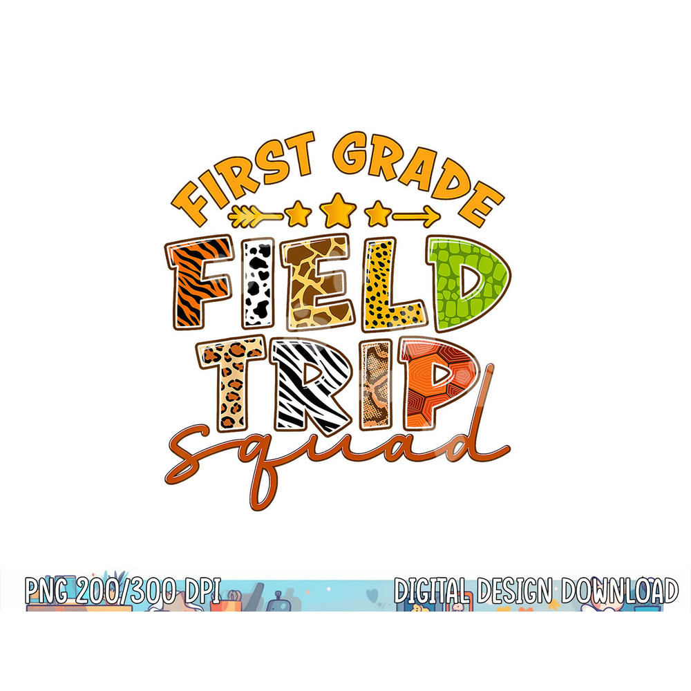 First Grade Zoo Field Trip Squad Matching Students Teacher  png, sublimation copy.jpg