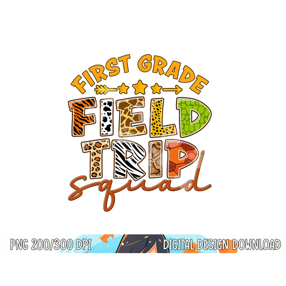 First Grade Zoo Field Trip Squad Matching Students Teacher  png, sublimation copy.jpg