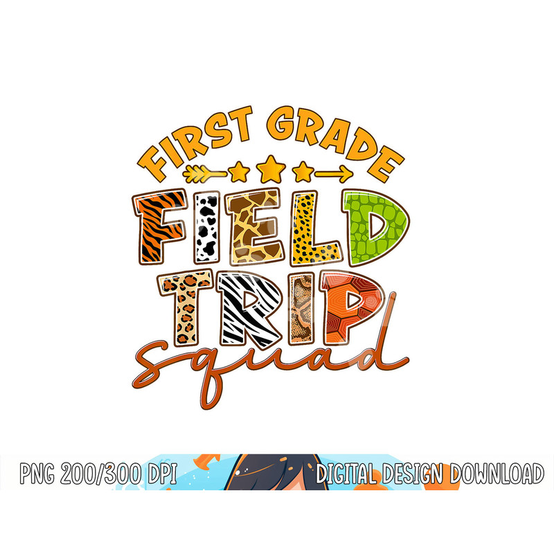 First Grade Zoo Field Trip Squad Matching Students Teacher  png, sublimation copy.jpg