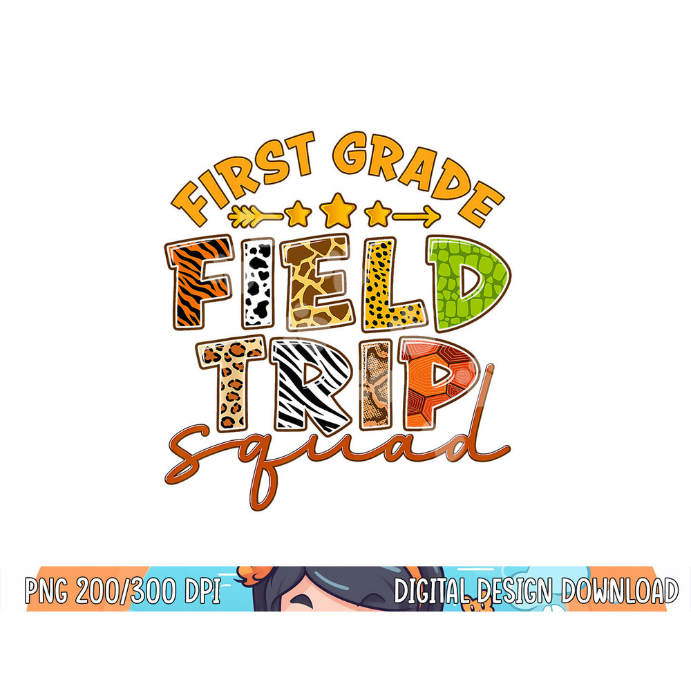 First Grade Zoo Field Trip Squad Matching Students Teacher  png, sublimation copy.jpg