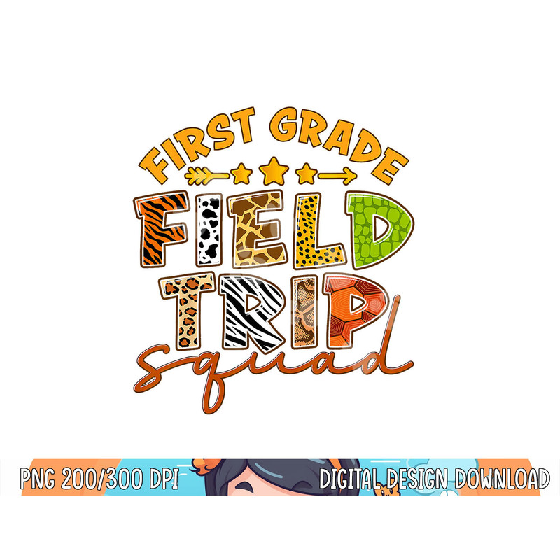 First Grade Zoo Field Trip Squad Matching Students Teacher  png, sublimation copy.jpg