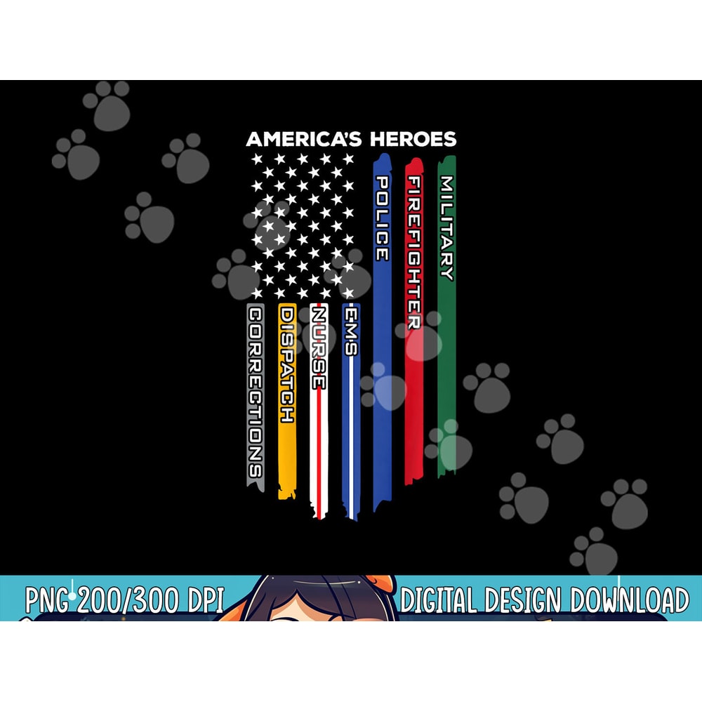 First Responders - Police Military Firefighter Nurse - BACK png, sublimation copy.jpg