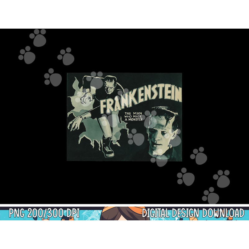Frankenstein Halloween Horror Movie Vintage Horror Monster png,sublimation copy.jpg