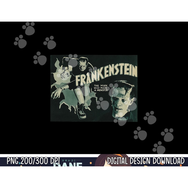 Frankenstein Halloween Horror Movie Vintage Horror Monster png,sublimation copy.jpg