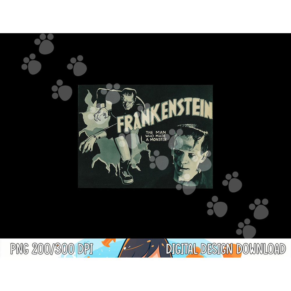 Frankenstein Halloween Horror Movie Vintage Horror Monster png,sublimation copy.jpg