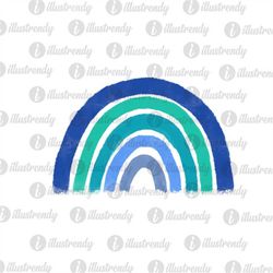 Rainbow Blue Sublimation Design | Rainbow boy PNG | Digital Download | Printable Art | Baby Shower Clipart
