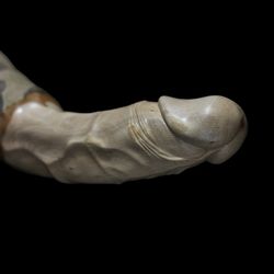Wood penis 259, erotic art sculpture, wooden penis sculpture, adult content.