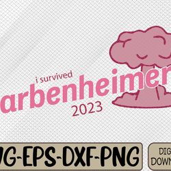 vintage i survived barbenheimer 2023 svg, eps, png, dxf, digital download