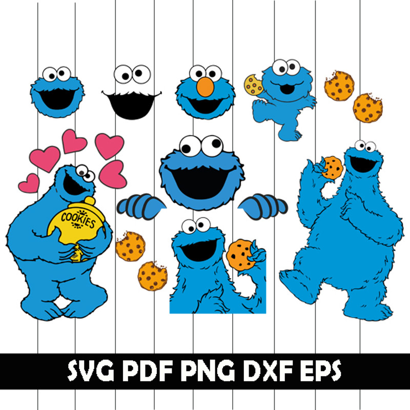 Mini Cookie Monster LAYERED SVG.jpg