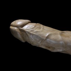 Wood penis 260, erotic art sculpture, wooden penis sculpture, adult content.