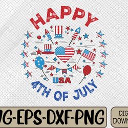 happy 4th of july 2023 usa flag, happy i-ndependence-day 2023 svg, eps, png, dxf, digital download