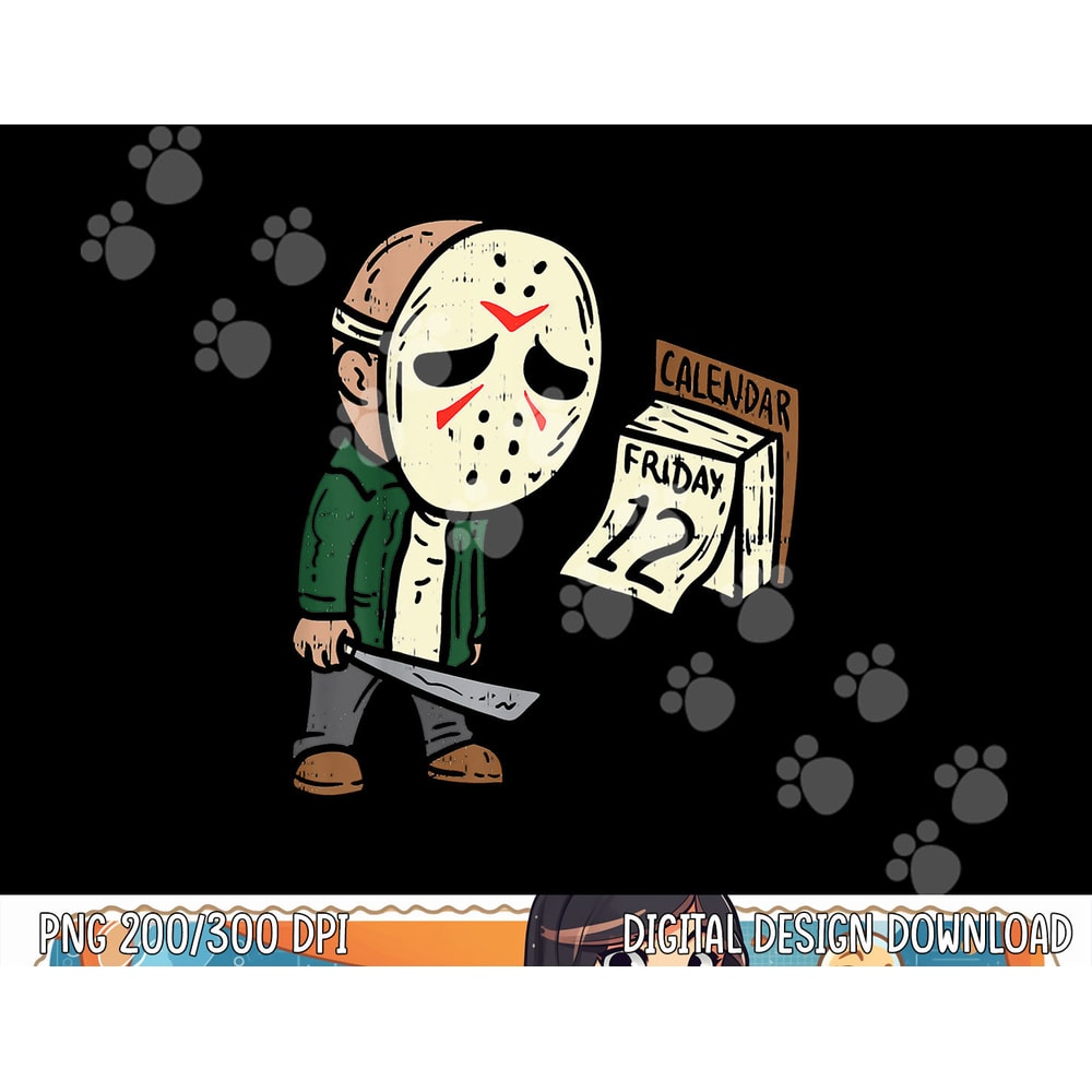 Friday 12th Funny Halloween Horror Movie Humor png,sublimation copy.jpg