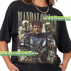 limited mandalorian pedro pascal vintage t-shirt, gift for women and man unisex t-shirt