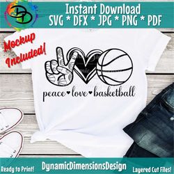 peace, love, basketball svg, basketball png, basketball shirt, peace love svg, peace svg, digital download, cricut svg s