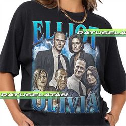 limited elliot stabler and olivia benson law and order svu vintage t-shirt, gift for women and man unisex t-shirt