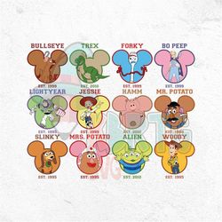 toy story character png bundle, buzz lightyear, woody, andy, infinity, beyond, best vacay magical kingdom, rexx, got a f