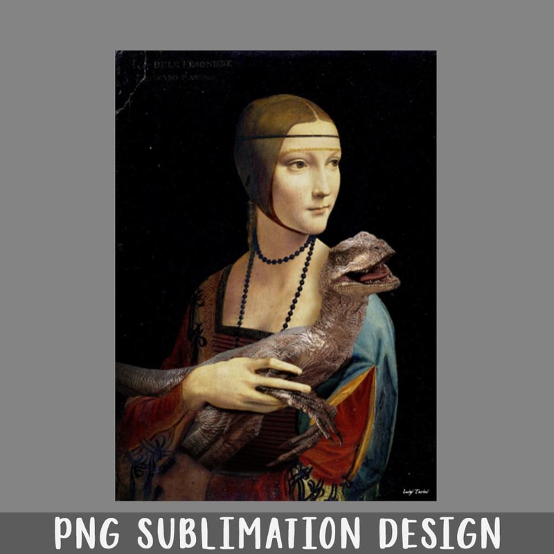 QA06071441-Lady with a Velociraptor PNG Download.jpg