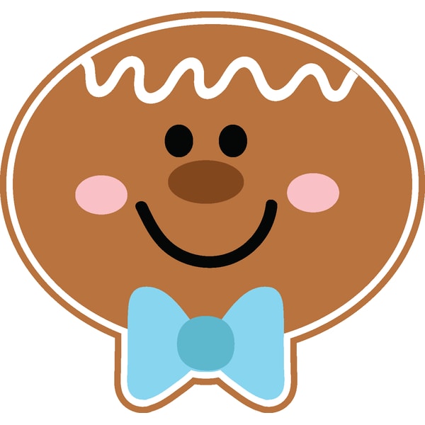 Gingerbread Man Face Svg, Merry Christmas Svg, Christmas svg Inspire