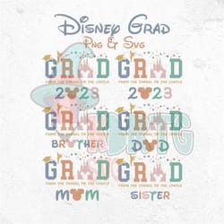 graduation senior svg 2023 mickey png bundle, proud mom, senior team, class of 2023, tassel to castle, graduate bundle,