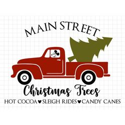 main street christmas trees svg, mouse tree farm truck svg, magic castle christmas svg, magic kingdom christmas cut file