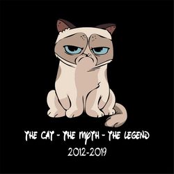 The cat, the myth, the legend, 20122019, cat, cat svg, cat lover, gift for friend, friends gift, Png, Dxf, Eps