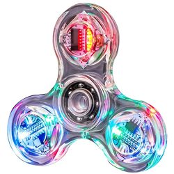 fingertip gyroscope toy led light spinner hand top spinner glow in the dark
