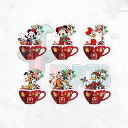 christmas castle tea cup party png bundle, tea party, tea cup, cup of daisy, cup of friends, cup of magical castle