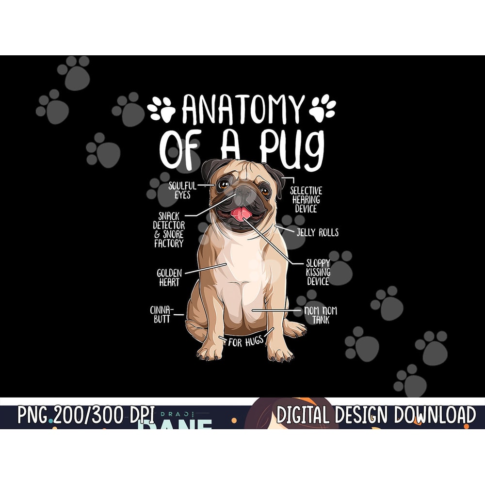 Funny Anatomy Pug Dog Pug Lover png, sublimation copy.jpg