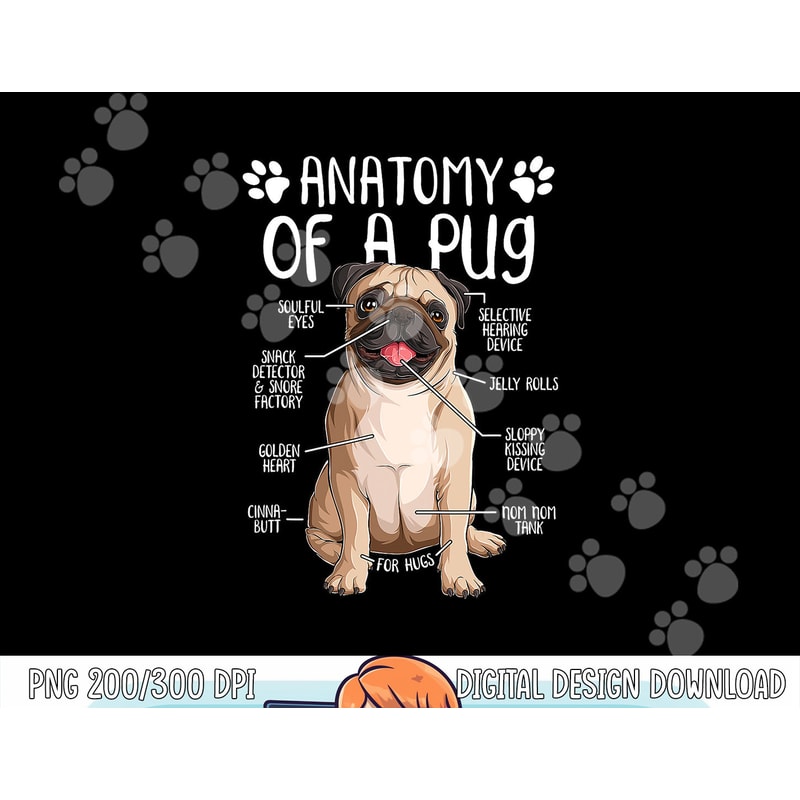 Funny Anatomy Pug Dog Pug Lover png, sublimation copy.jpg