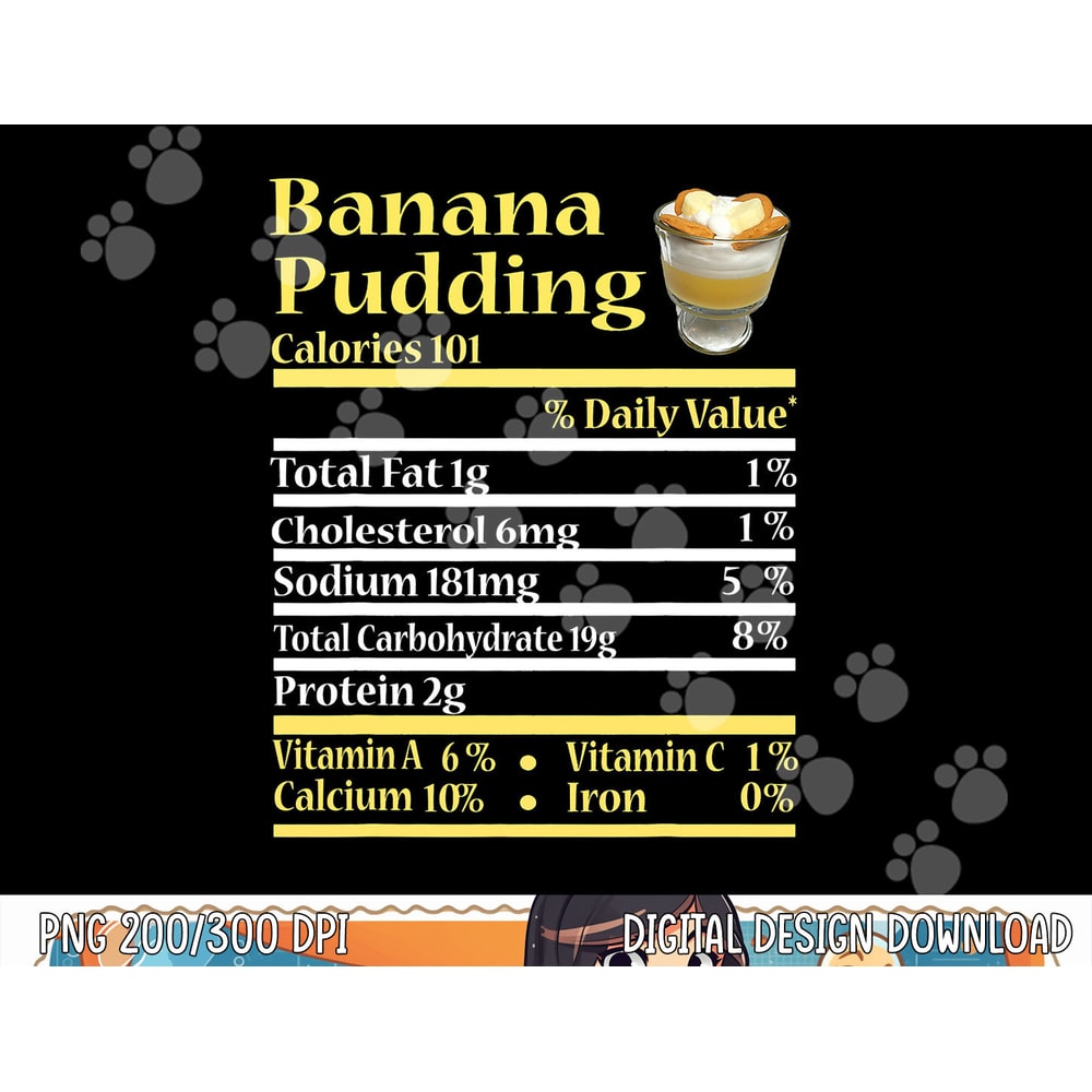 Funny Banana Pudding Nutrition Fact Thanksgiving Christmas png, sublimation copy.jpg
