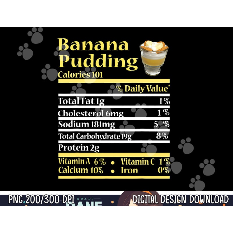 Funny Banana Pudding Nutrition Fact Thanksgiving Christmas png, sublimation copy.jpg