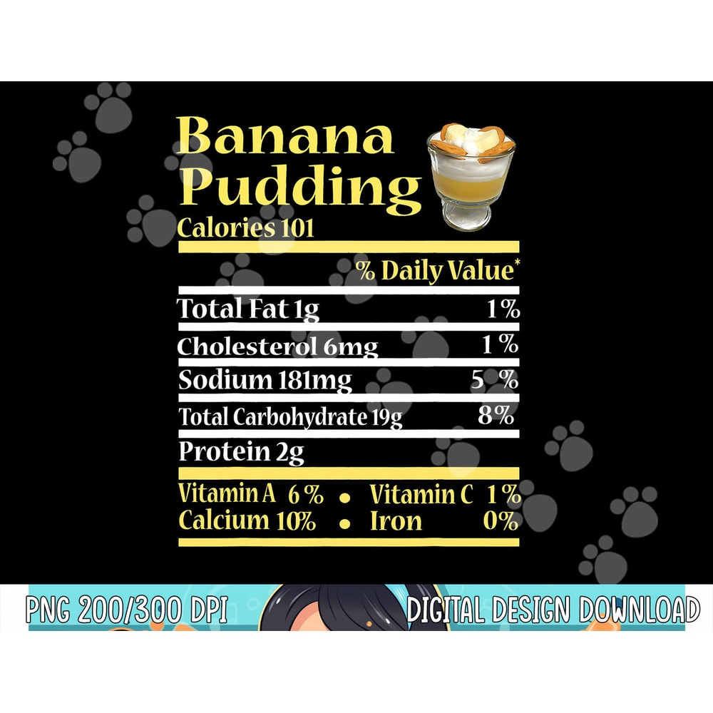 Funny Banana Pudding Nutrition Fact Thanksgiving Christmas png, sublimation copy.jpg