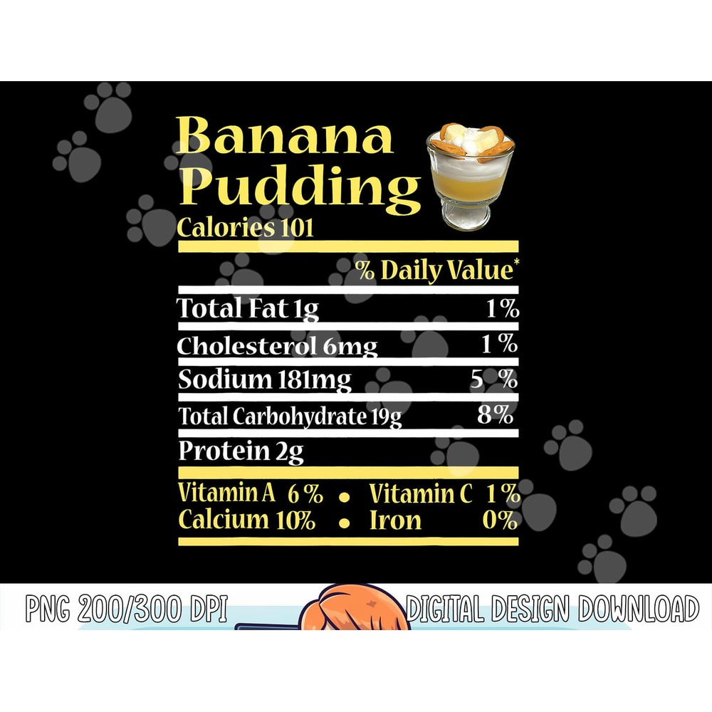 Funny Banana Pudding Nutrition Fact Thanksgiving Christmas png, sublimation copy.jpg