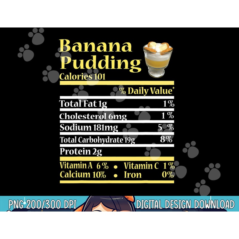 Funny Banana Pudding Nutrition Fact Thanksgiving Christmas png, sublimation copy.jpg