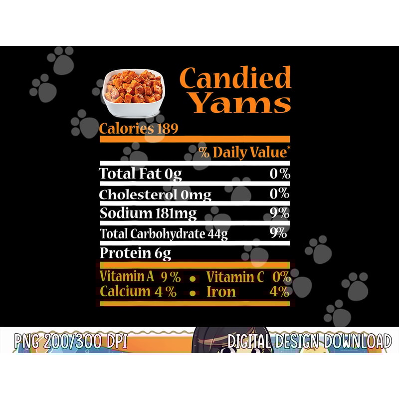 Funny Candied Yam Nutrition Fact Gift Thanksgiving Christmas png, sublimation copy.jpg
