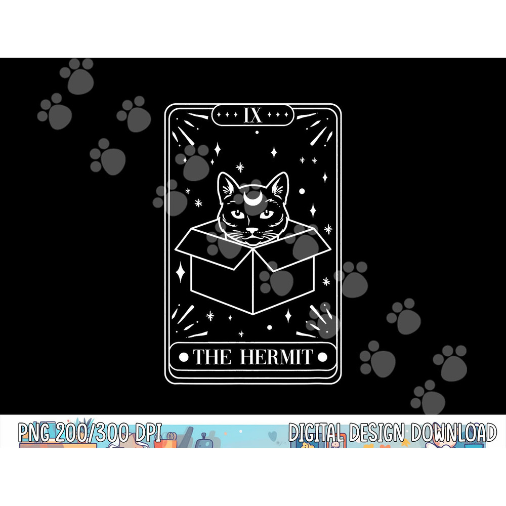Funny Cat Hermit Tarot Card Witch Astrology Occult Halloween png,sublimation copy.jpg
