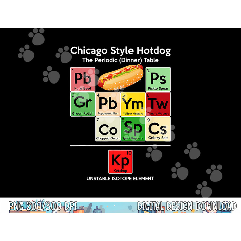 Funny Chicago Style Hot Dog Periodic Dinner Table of Element  png, sublimation copy.jpg