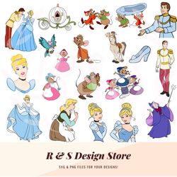 princess, fairy godmother, prince, cinders, mice, bundle.