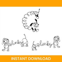 slinky dog svg, slinky toy story, slinky dog, slinky toy story svg, slinky toy dog png, slinky clipart png, disneyland s