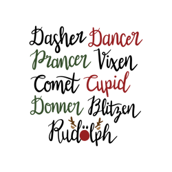 reindeer names svg, merry christmas svg, christmas svg, christmas design, santa svg, noel svg, digital download