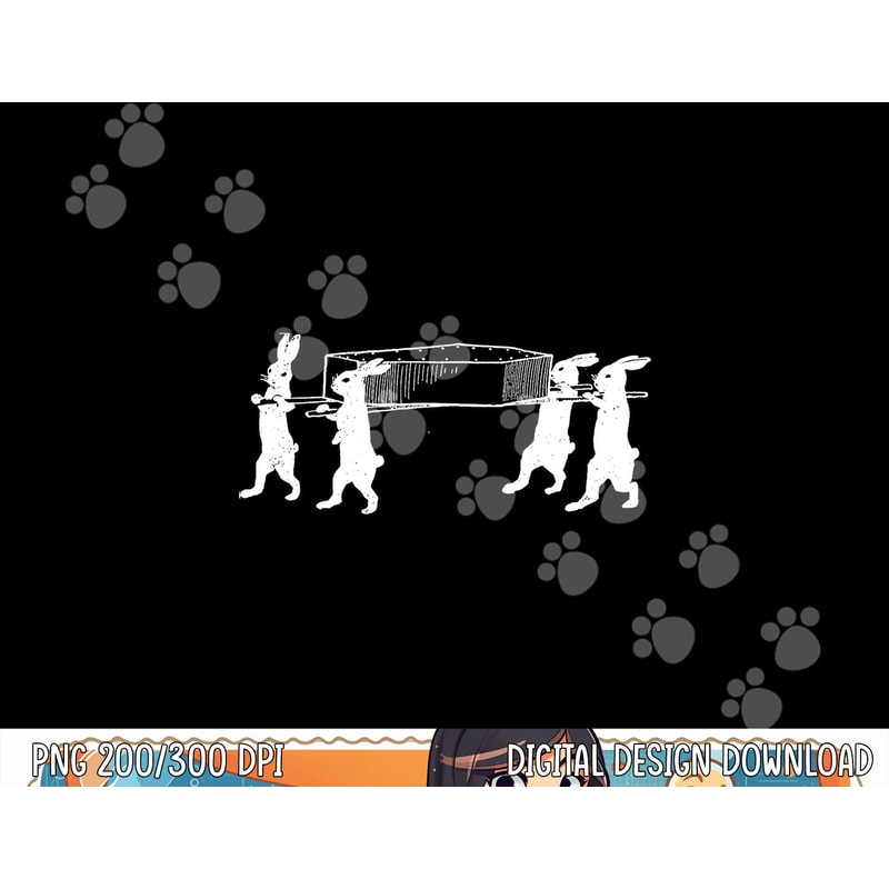 Funny Creepy Rabbits Carrying Coffin Casket Halloween Retro png, sublimation copy.jpg
