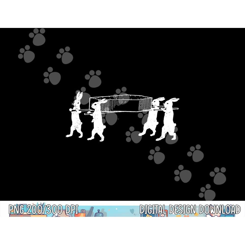 Funny Creepy Rabbits Carrying Coffin Casket Halloween Retro png, sublimation copy.jpg